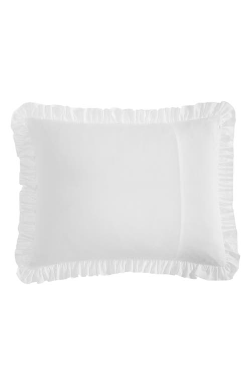 Laura Ashley Eyelet Ruffle Microfiber Comforter & Sham 3-piece Set In White