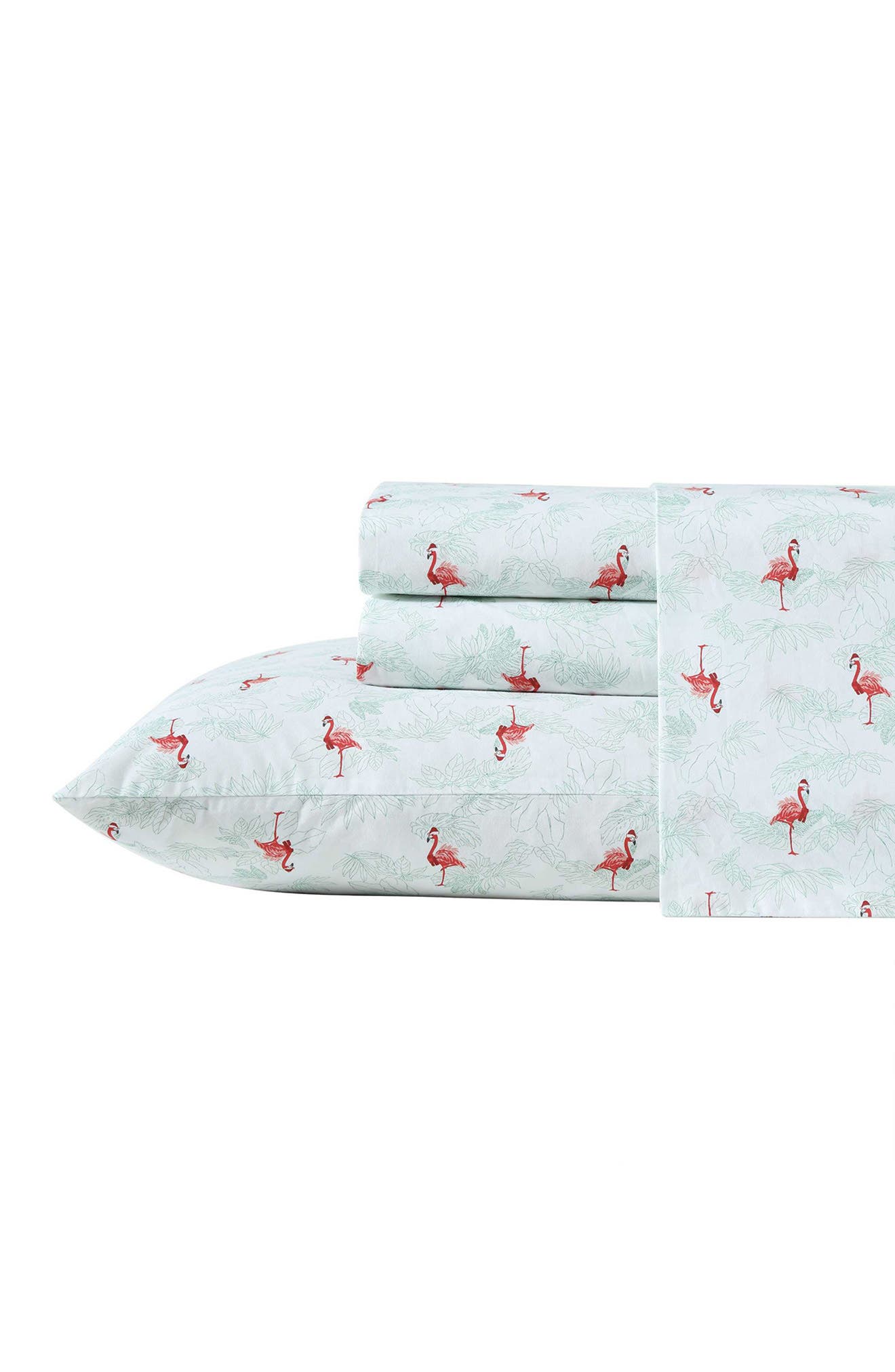 Tommy Bahama Flamingo Santa Cotton Percale Sheet Set