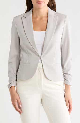 Amanda & Chelsea Stripe Scrunch Sleeve Jacket
