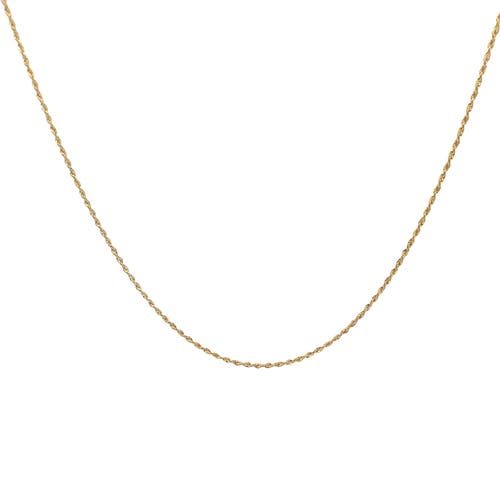 Ancona Jewelry 18k Yellow Gold Diamond Cut Rope Chain Necklace 1.5mm In Yellow