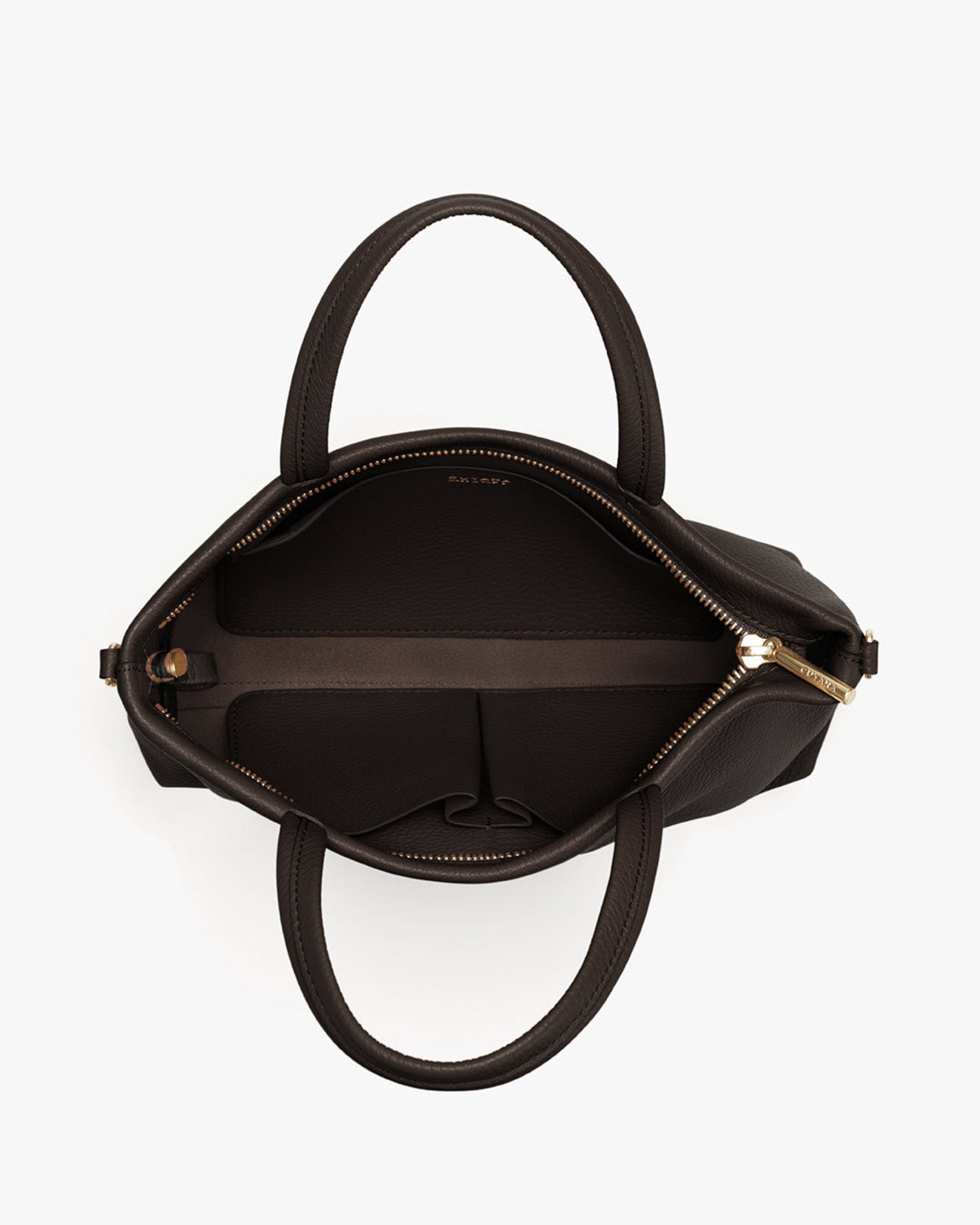 Mini Easy Zipper Tote, Alternate, color, Mocha