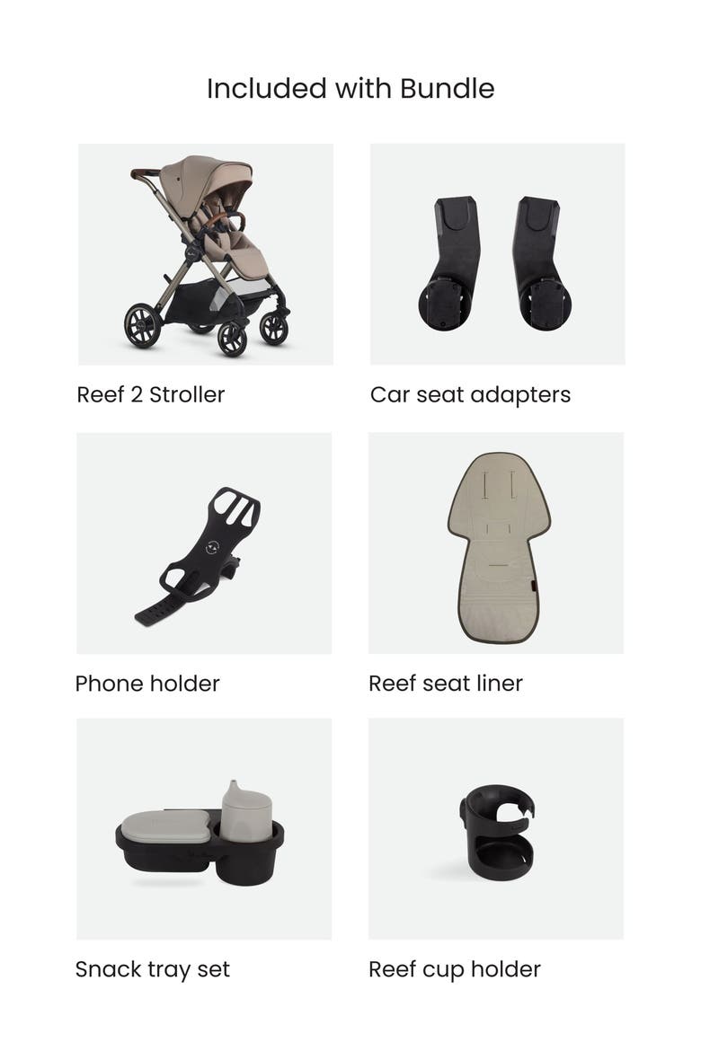 Reef 2 Stroller & Accessory Bundle, Alternate, color, FRAPPE