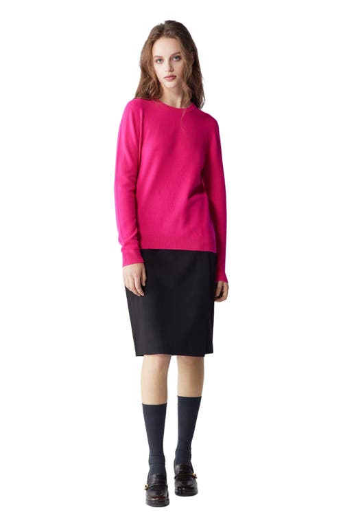 Gobi Mongolian Cashmere Crew Neck Sweater In Pink