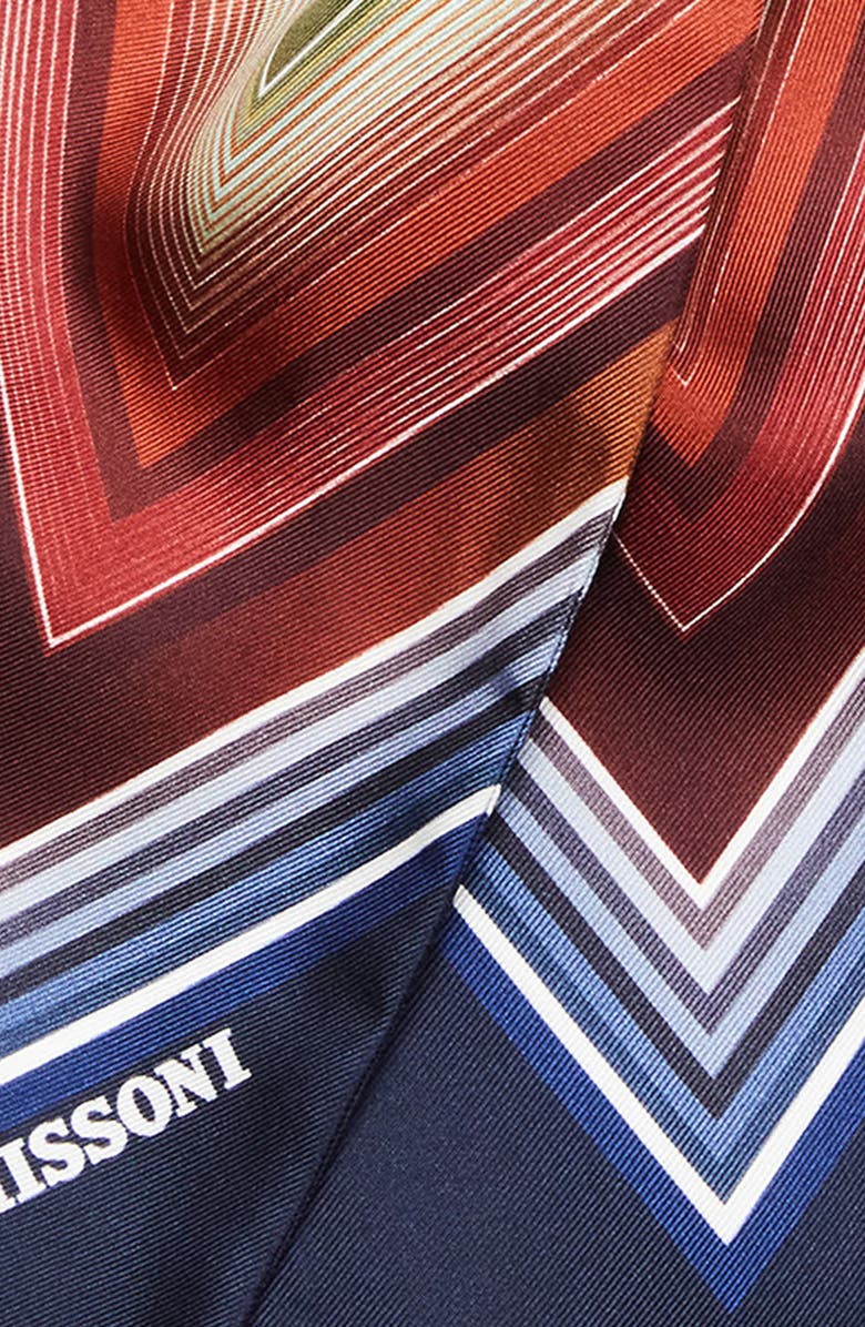 Missoni Chevron Print Silk Skinny Scarf, Alternate, color, 0001 Blue Multi