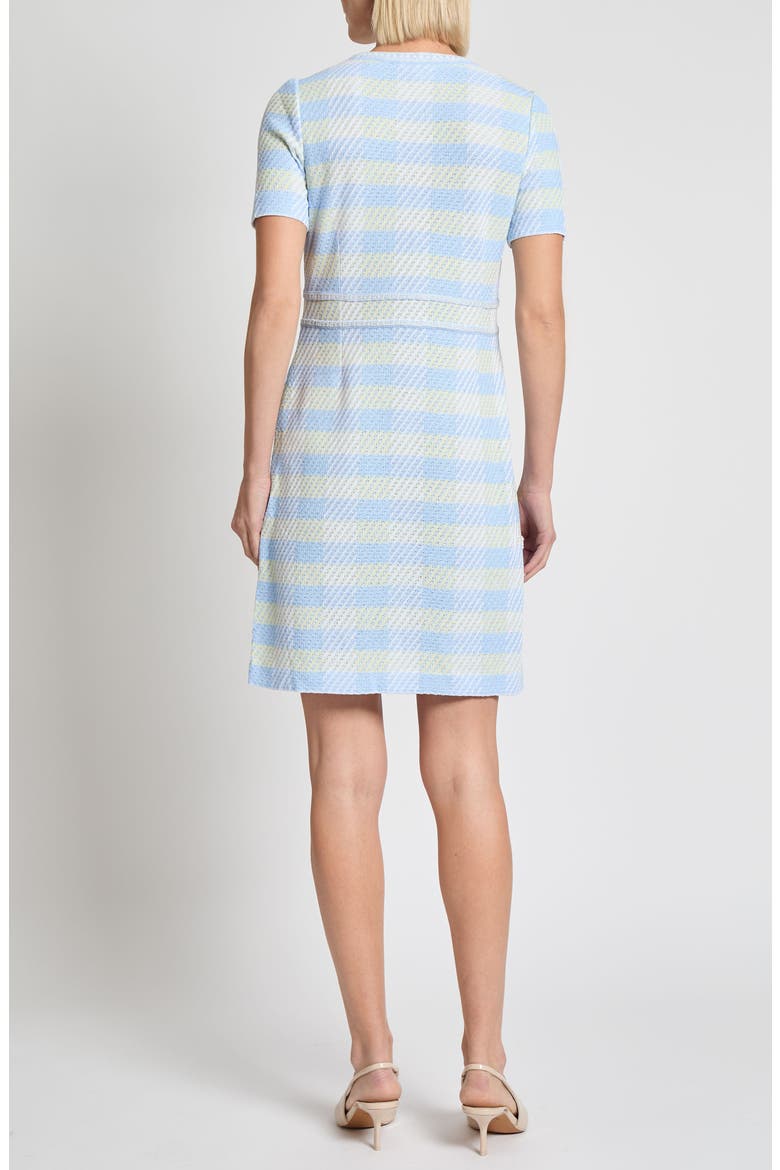 Modern Fit Tweed Sheath Dress, Alternate, color, ARTIC/ BUTTERFIELD/ WHITE