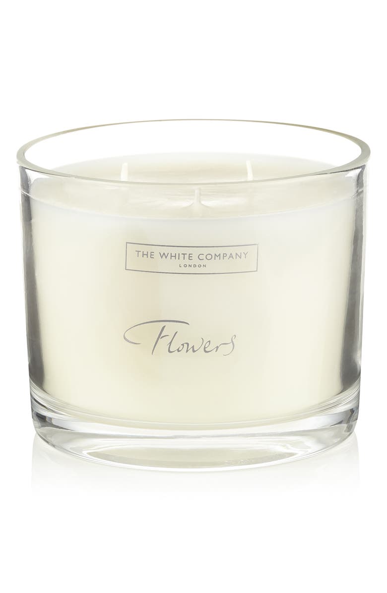 The White Company Large Flowers Scented Candle, Main, color, 