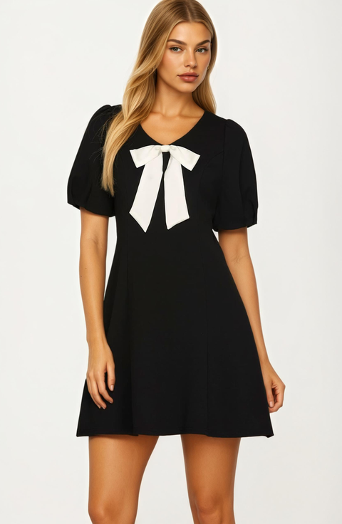 Bow Detail Mini Dress