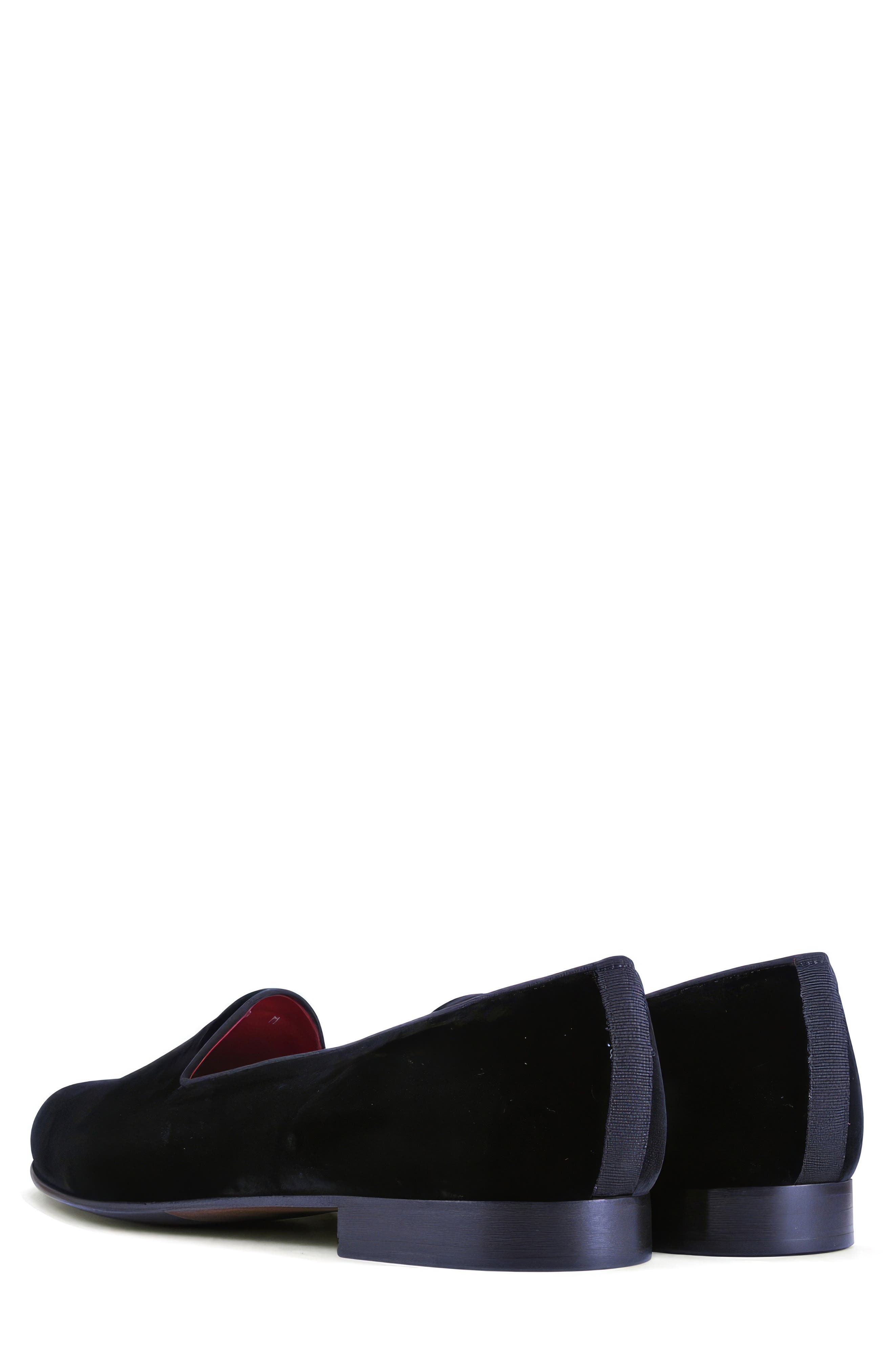 Zelli Italia Tux Velvet Venetian Loafer, Alternate, color, Black