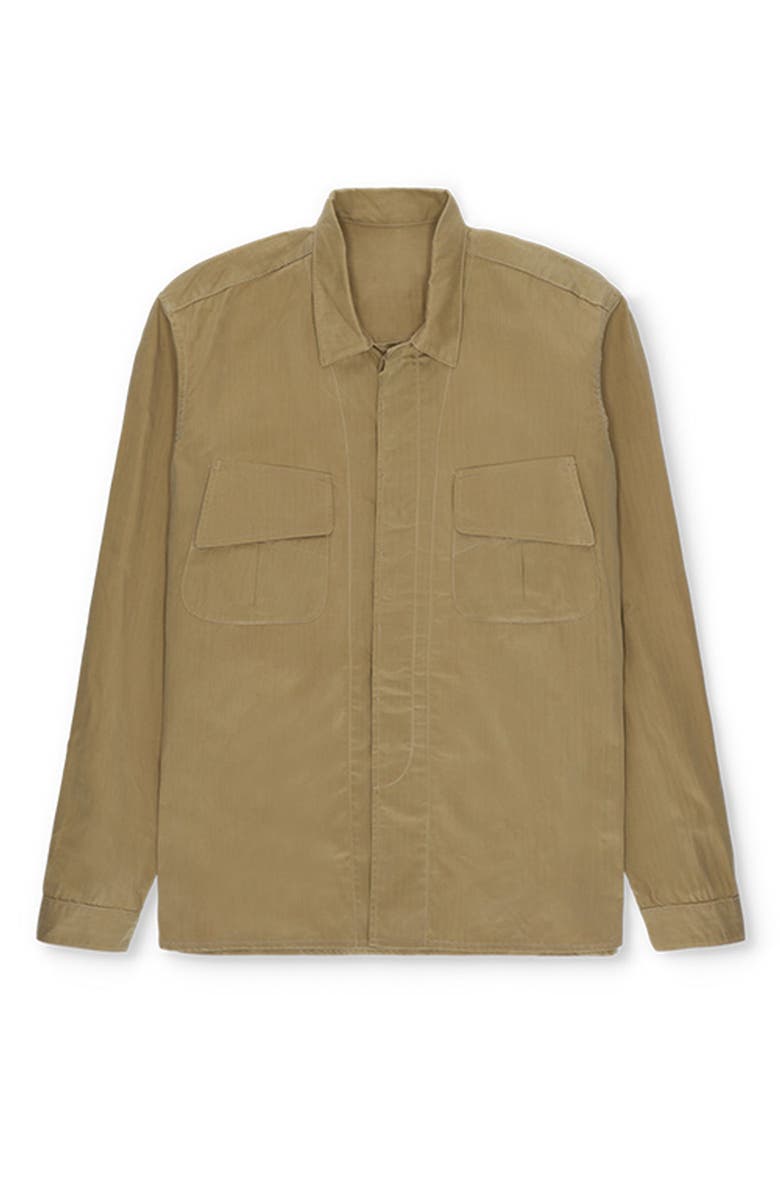Fortela Mark Cotton Cerato Overshirt, Main, color, Beige