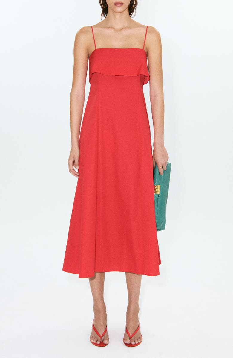 MANGO Featuring Hailey Bieber A-Line Midi Dress, Main, color,