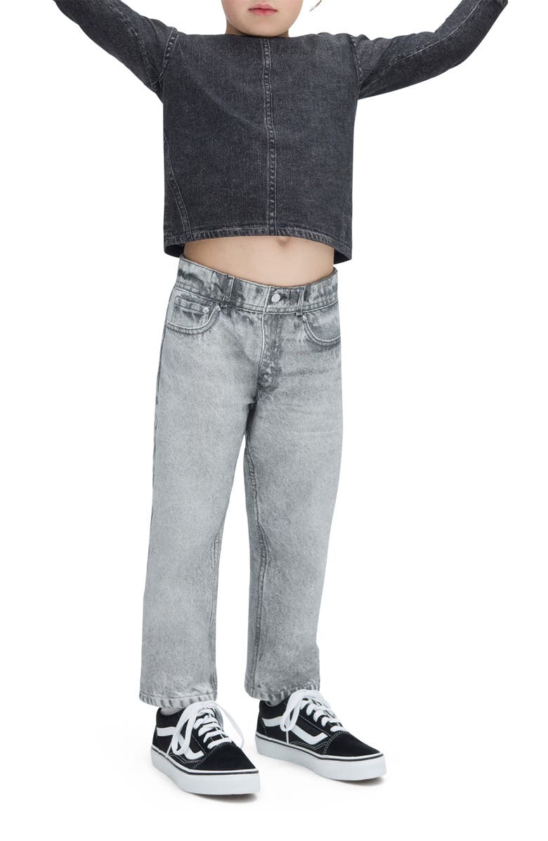 rag & bone Kids' Mini Miramar Terry Cloth Wide Leg Pants, Alternate, color, Icy Grey