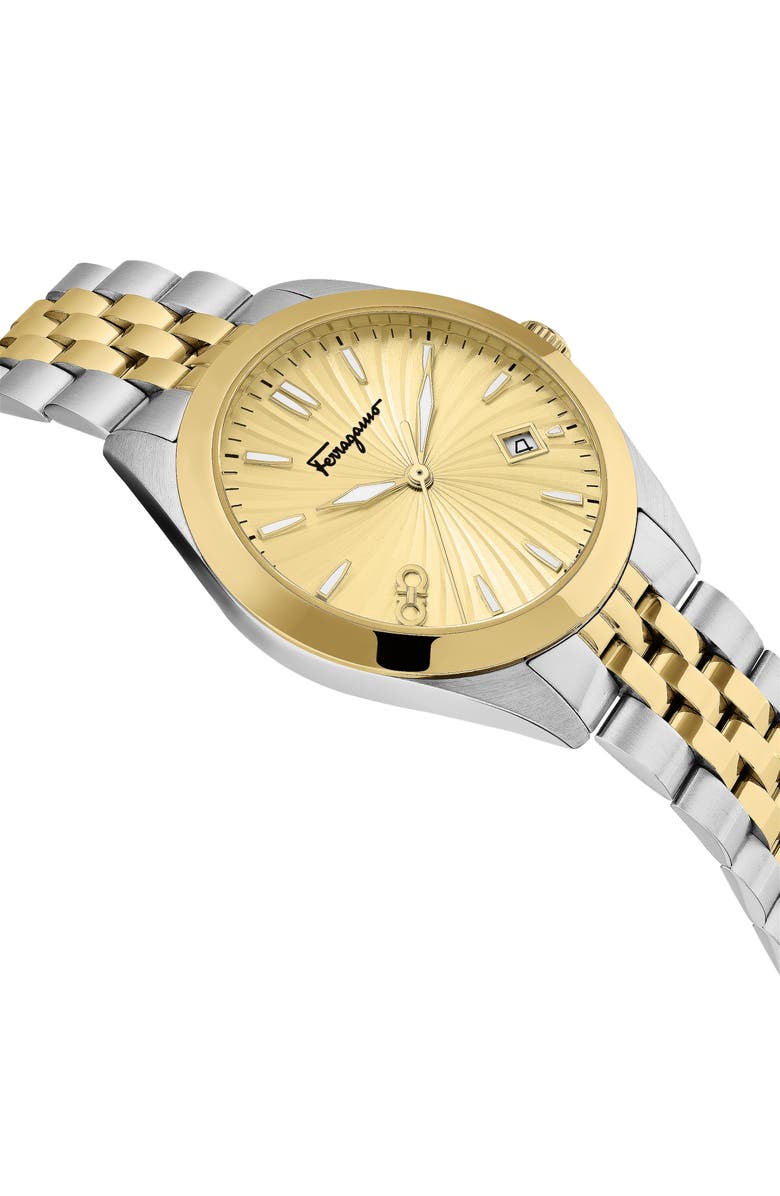 FERRAGAMO Classic Bracelet Watch, 36mm, Alternate, color, Two Tone Gold/Silver
