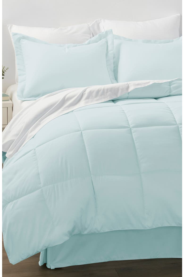 HOME SPUN Premium 8-Piece Bed In A Bag, Alternate, color, AQUA