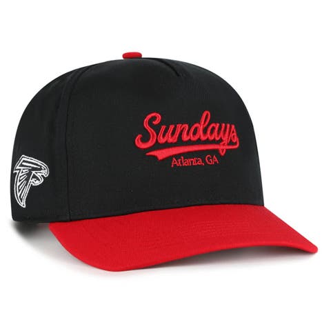 Men's '47 Black/Red Atlanta Falcons Sundays Sure Shot Hitch Two-Tone Adjustable Hat