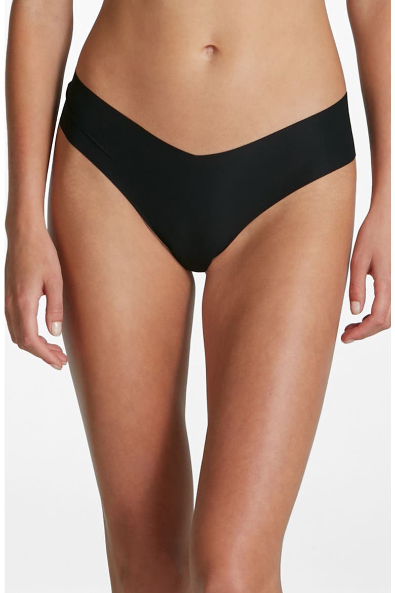 Invisible Rib Thong, Main, color, BLACK