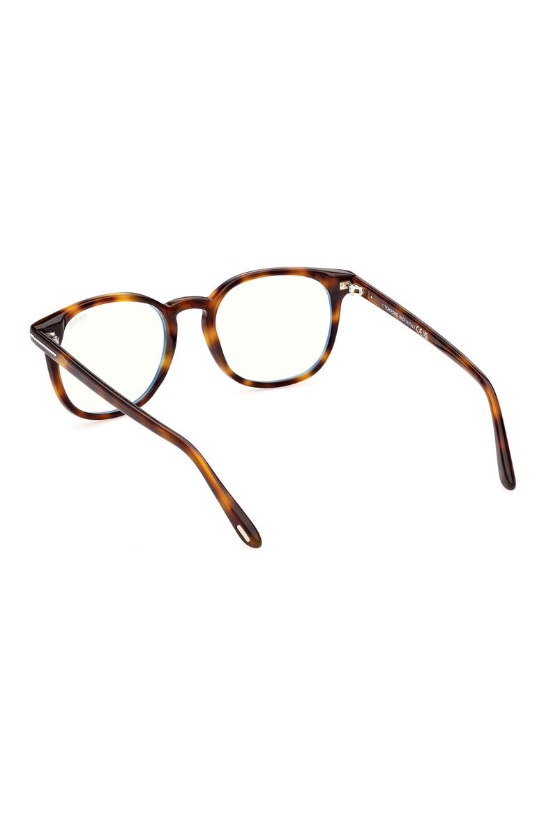 52mm Round Blue Light Blocking Reading Glasses, Alternate, color, SHINY GUNMETAL/ SMOKE POL