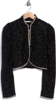 ALICE + OLIVIA Ilaria Embellished Crop Jacket