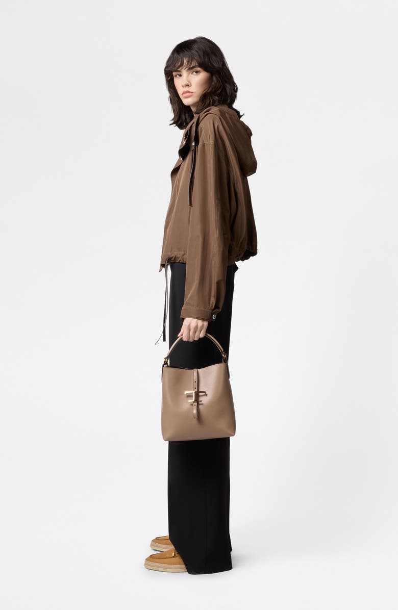 Tod's Leather Handbag, Alternate, color, Creta Chiaro