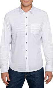 W.R.K Slim Fit Micro Geo Reworked Cotton Button-Up Shirt
