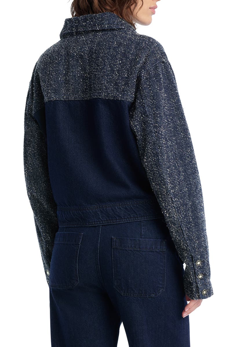 Favorite Daughter The Leave An Impression Texture Denim Jacket, Alternate, color, Marfa