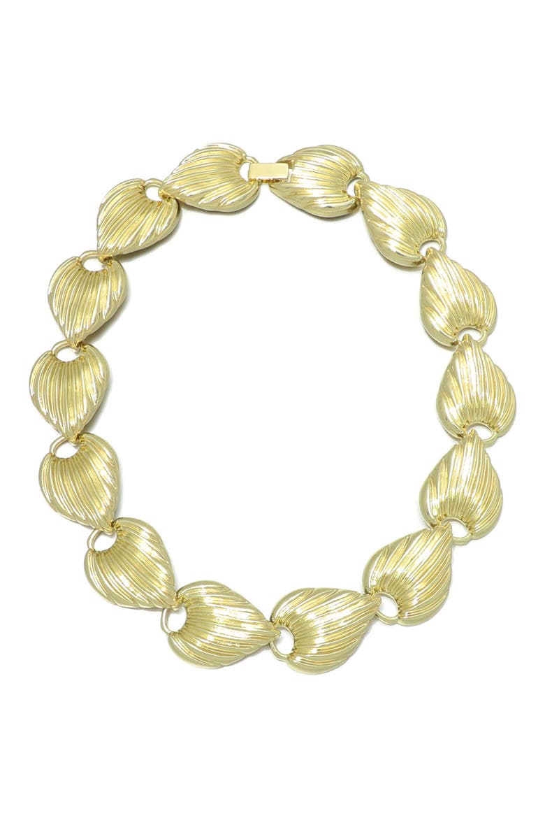 14K Gold Plated Deco Link Necklace, Main, color, GOLD