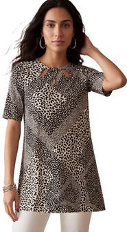 Jessica London Stretch Knit Cutout Swing Tunic (plus)