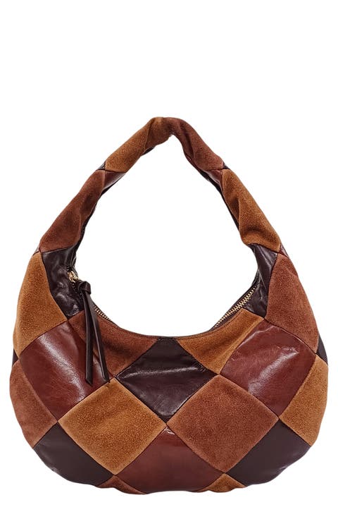 Patch Train Mini Leather Shoulder Bag