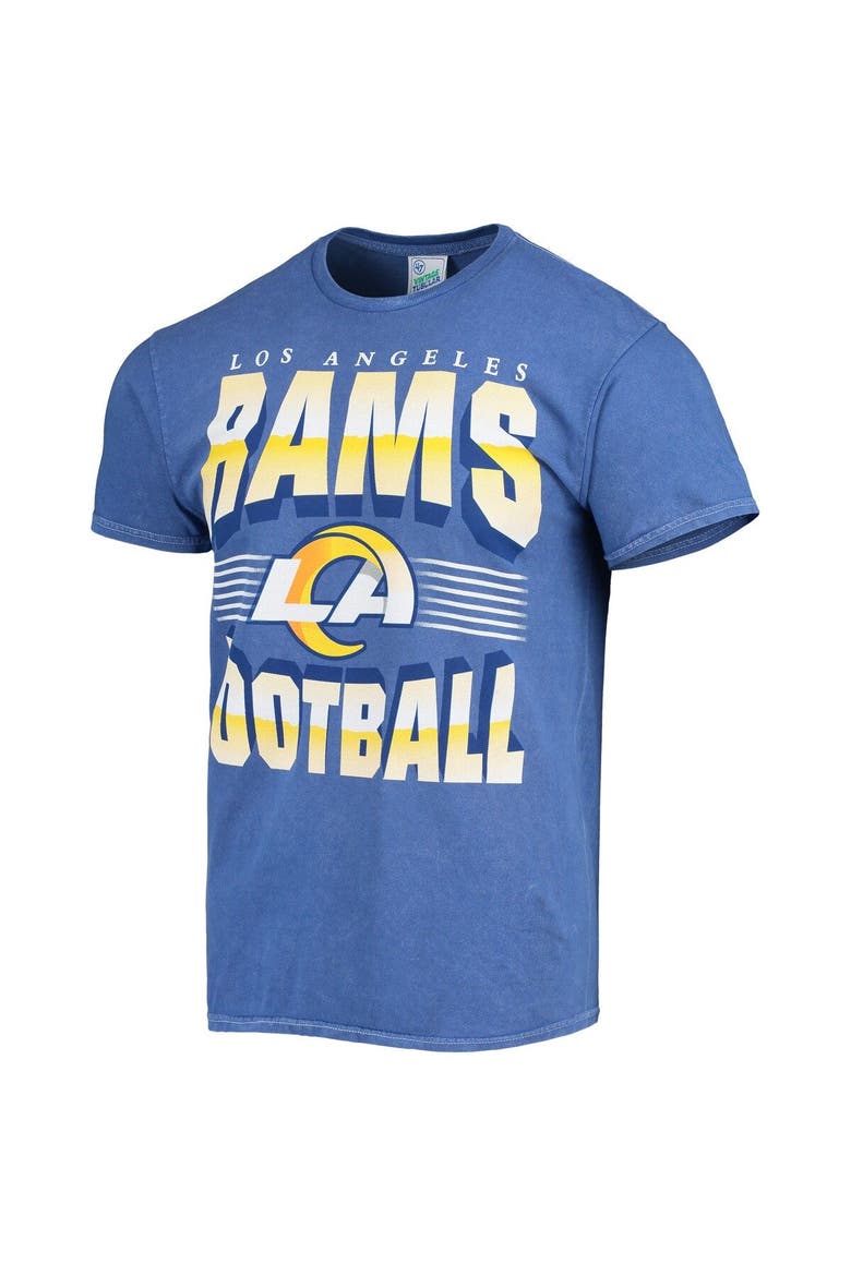 Men's '47 Royal Los Angeles Rams Rocker Vintage Tubular T-Shirt, Alternate, color, Royal