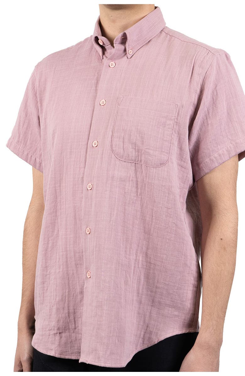 Naked & Famous Denim Double Weave Short Sleeve Shirt, Main, color,