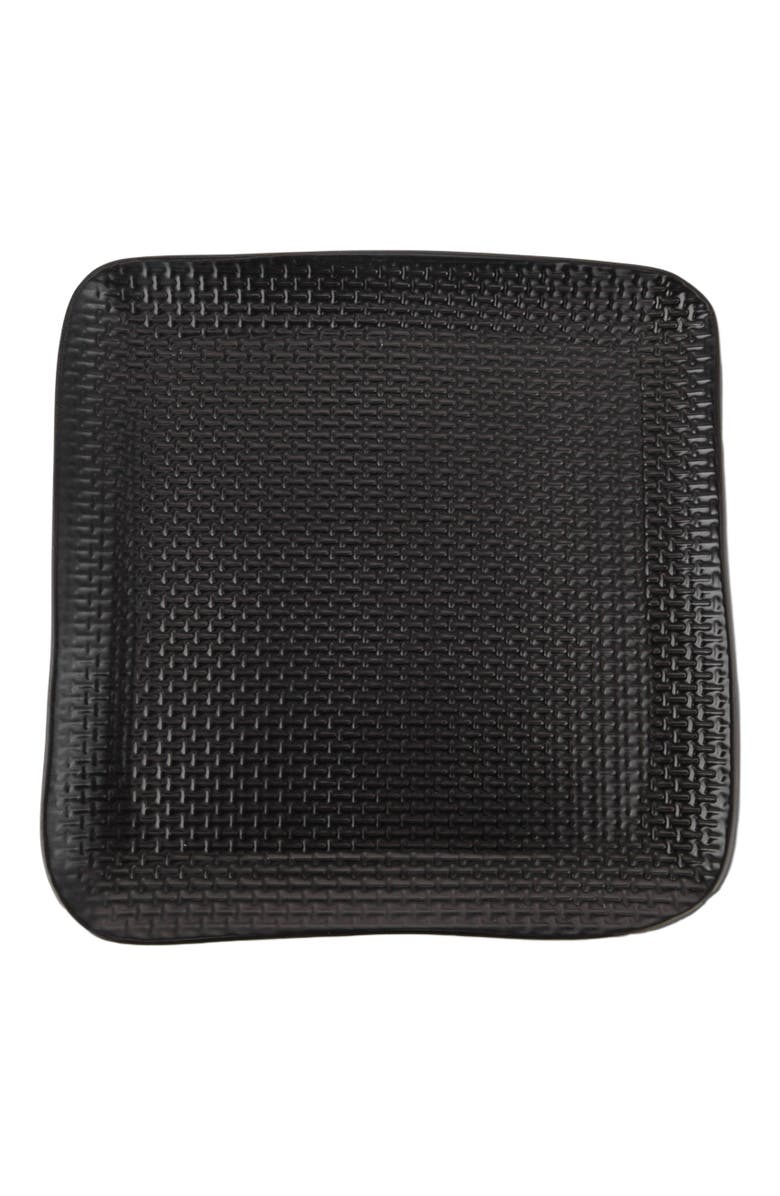 Stone Lain Olivia Stoneware 4-Piece Dinner Plate Set, Alternate, color, Black