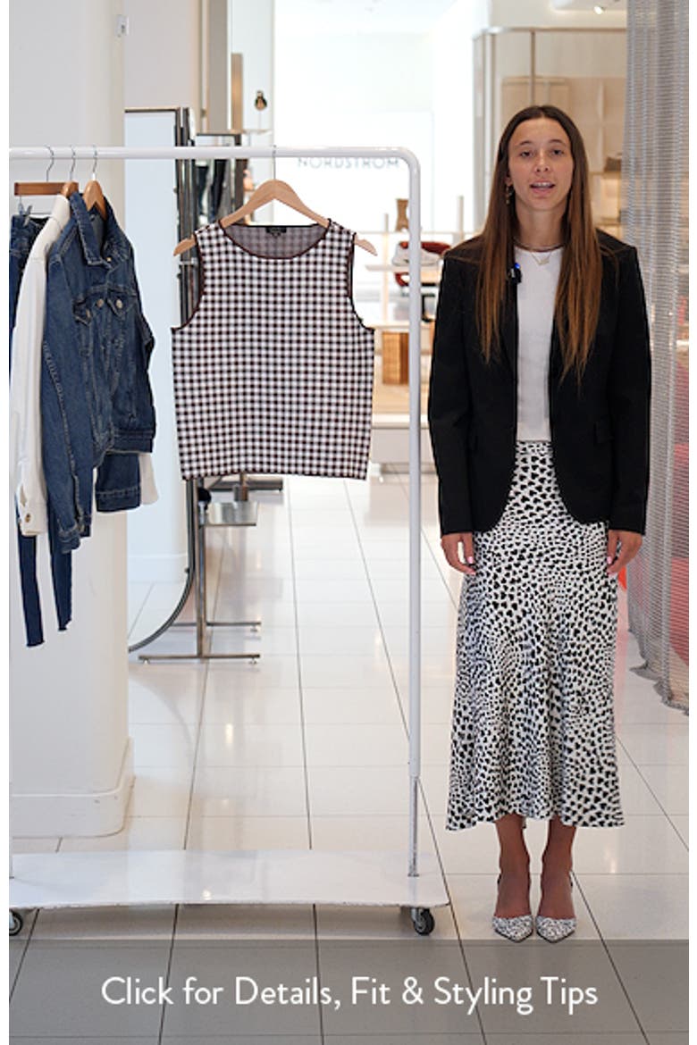 Gingham Jacquard Sweater Tank video