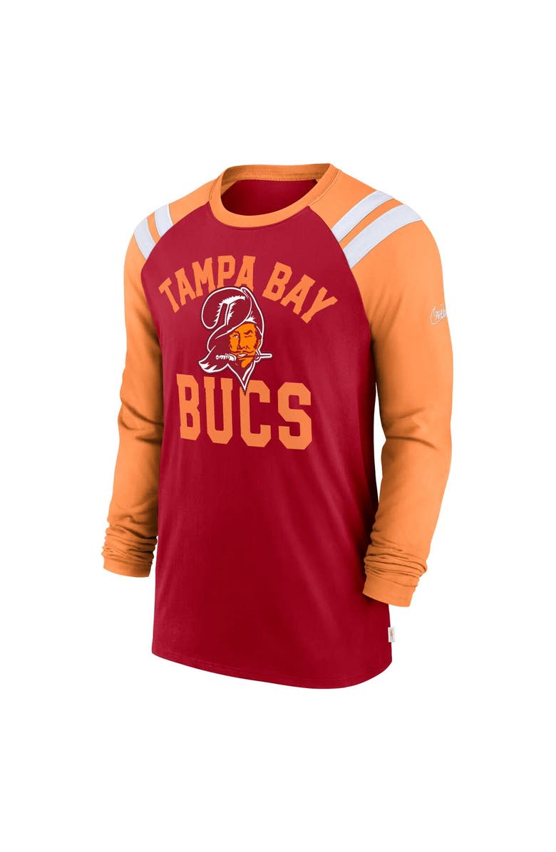 Nike Men's Nike Red/Orange Tampa Bay Buccaneers Classic Arc Raglan Tri-Blend Long Sleeve T-Shirt, Alternate, color, Red