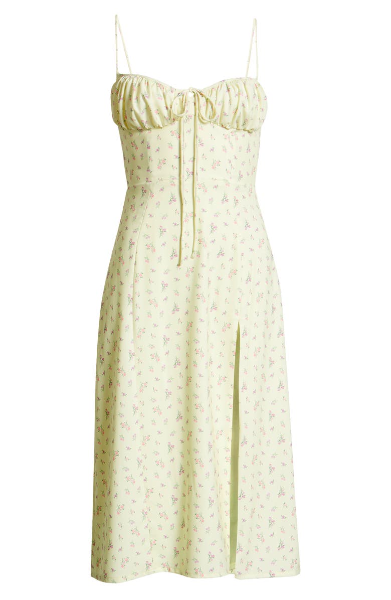 HOUSE OF CB Carina Bustier Midi Dress, Alternate, color, Yellow