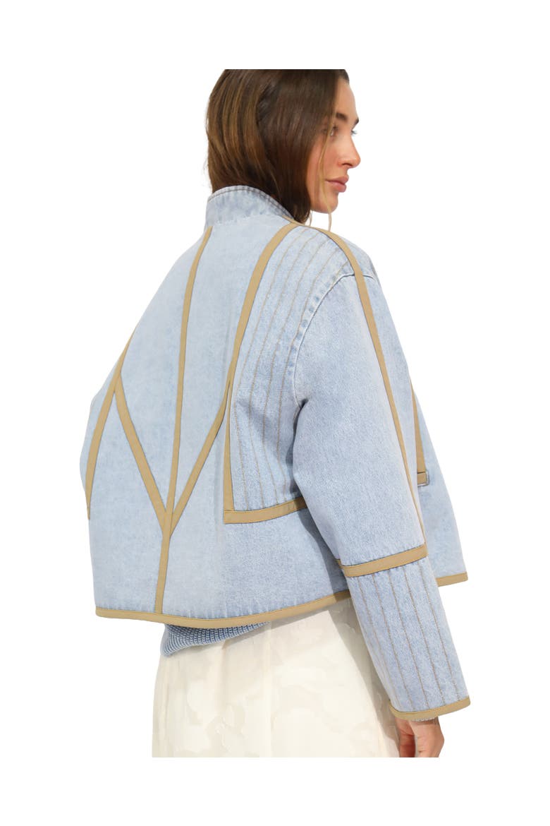 Free And Forward Quilted Denim Jacket, Alternate, color, Light/Pastel Blue