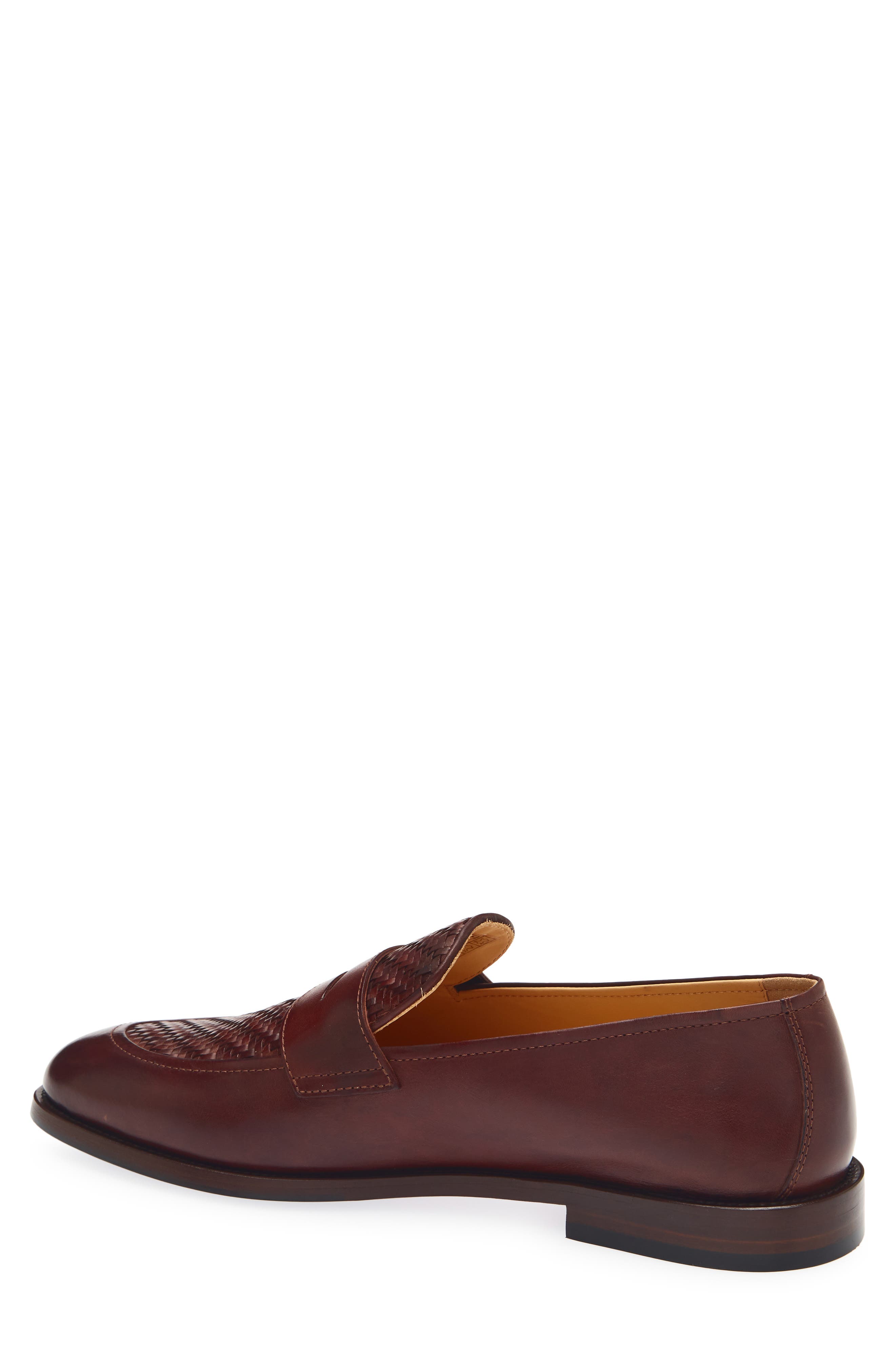 Brunello Cucinelli Woven Penny Loafer, Alternate, color, C8876 Burnt Red