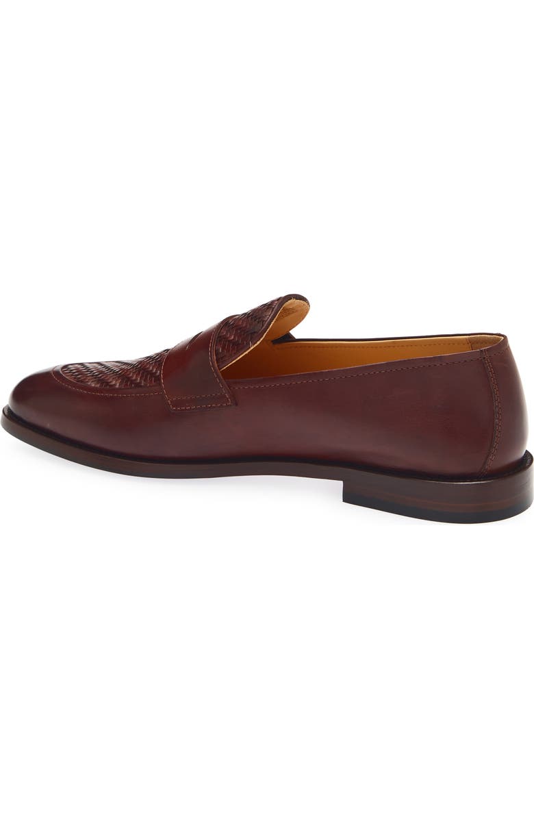 Brunello Cucinelli Woven Penny Loafer, Alternate, color, C8876 Burnt Red