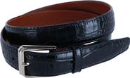 Trafalgar 30mm Mock Alligator Embossed Italian Leather Belt