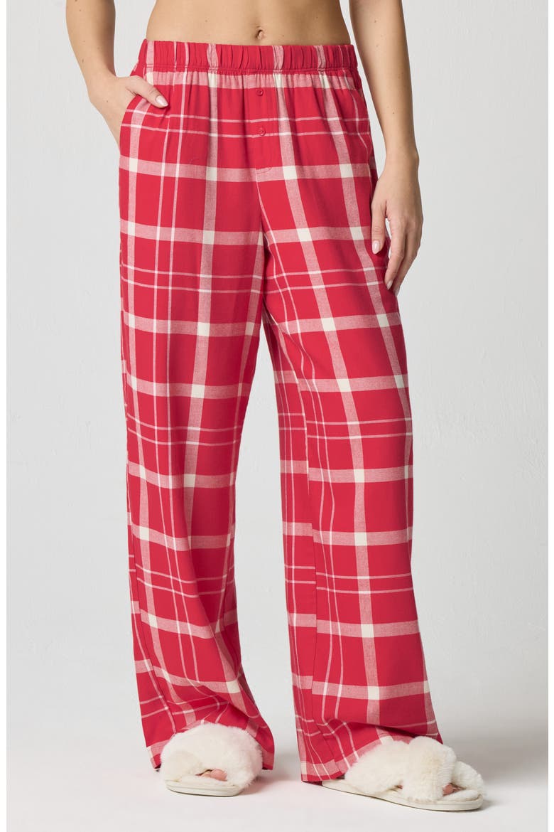 Cozy Flannel Sleep Pants, Main, color, SCAR BALL PLAID