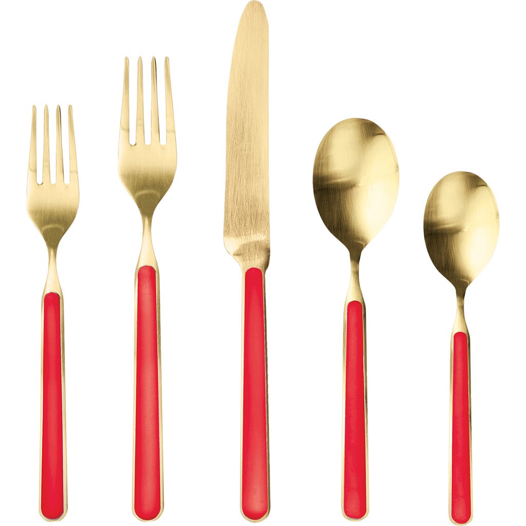 Mepra Fantasia Flatware Set In Red