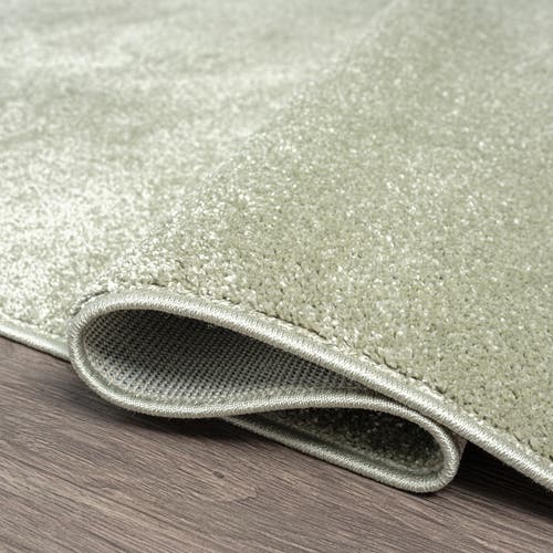 Jonathan Y Haze Solid Low-pile Oval Area Rug In Jade/green