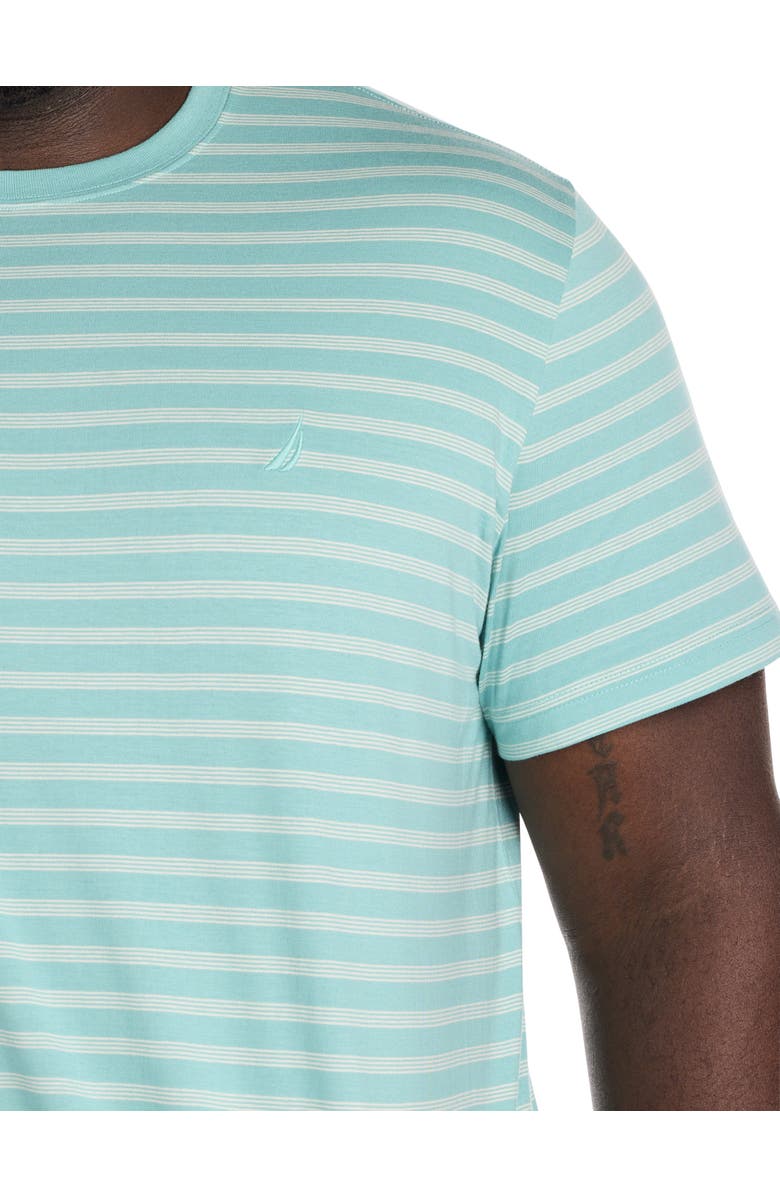 Nautica Big & Tall Striped T-Shirt, Alternate, color, Aqua Wave