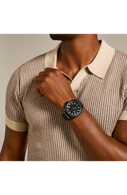 Fossil Men's Machine Black Dial Watch In Black