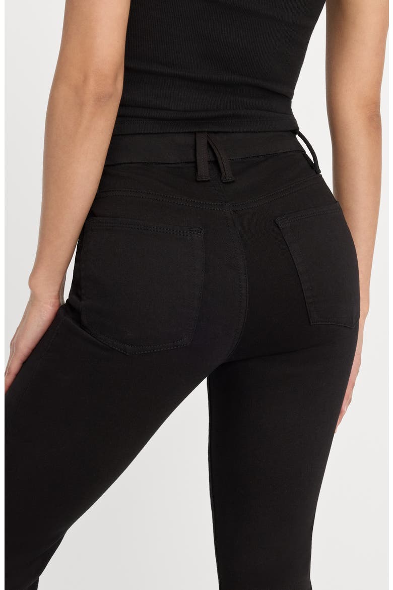 Good Leg High Waist Flare Jeans, Alternate, color, BLACK001