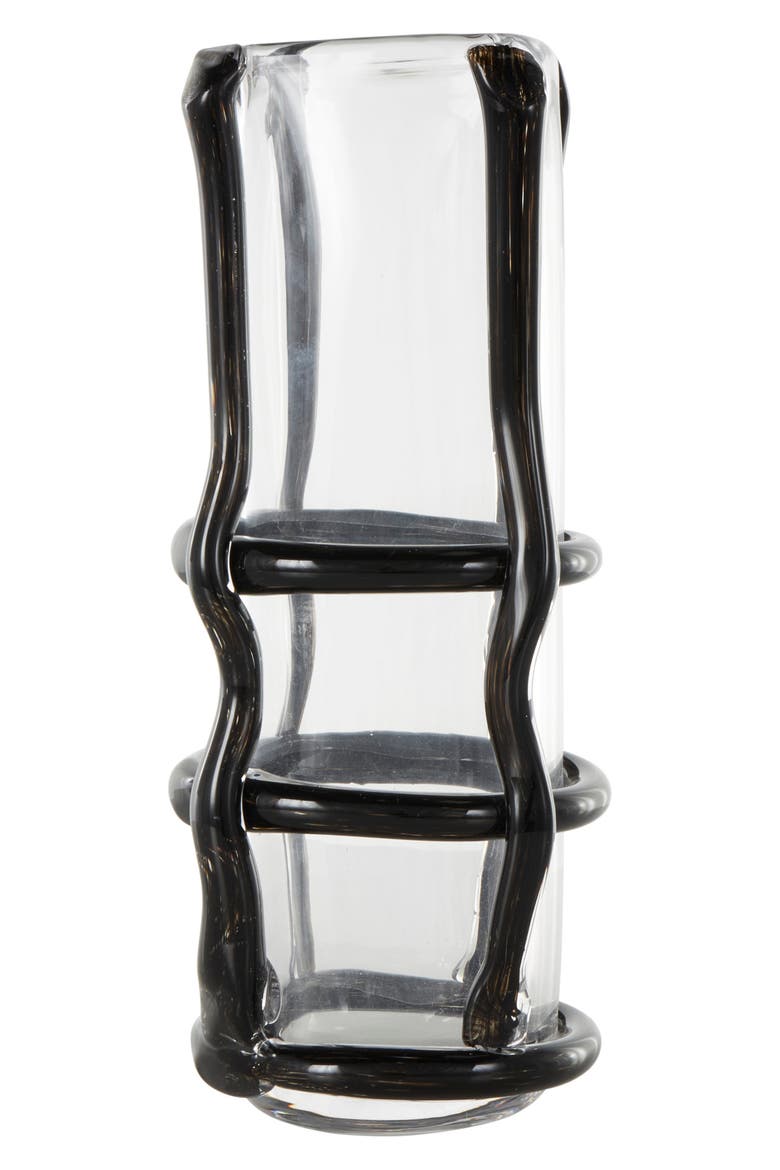 Recycled Glass Vase, Alternate, color, BLACK