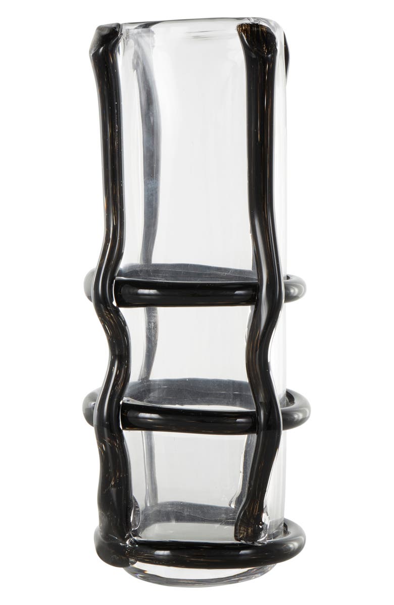 GINGER BIRCH STUDIO Recycled Glass Vase, Alternate, color, Black