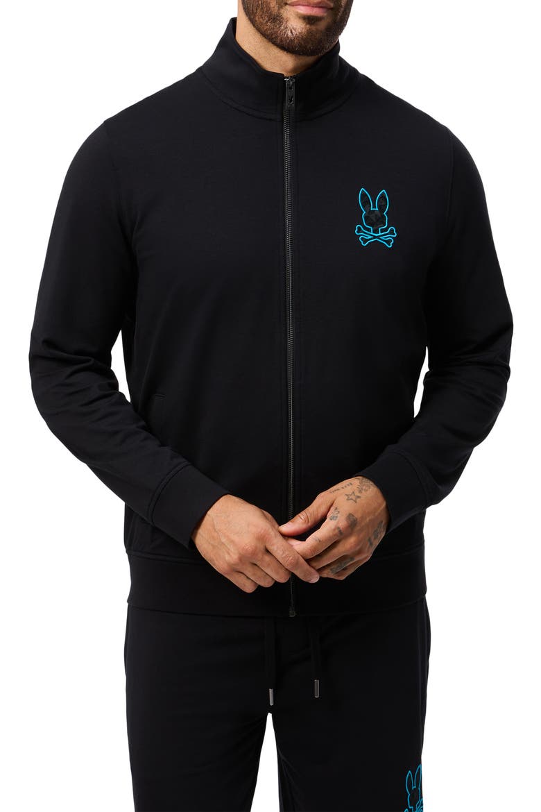 Felix Lightweight Knit Zip-Up Jacket, Main, color, BLACK