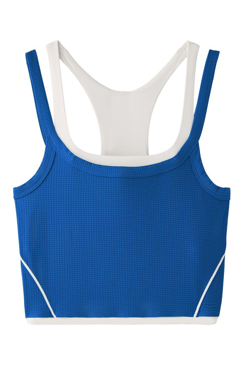 Doubletake Layer Sports Bra, Alternate, color, DEEP SEA BLUE