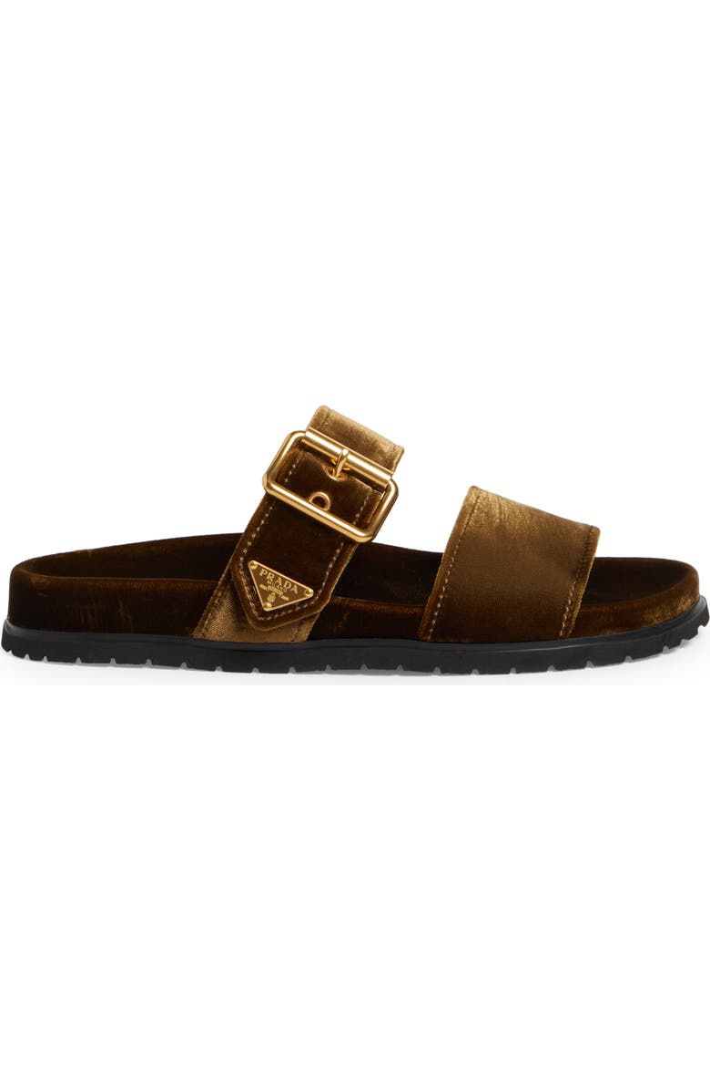 Prada Logo Double Band Slide Sandal, Alternate, color,