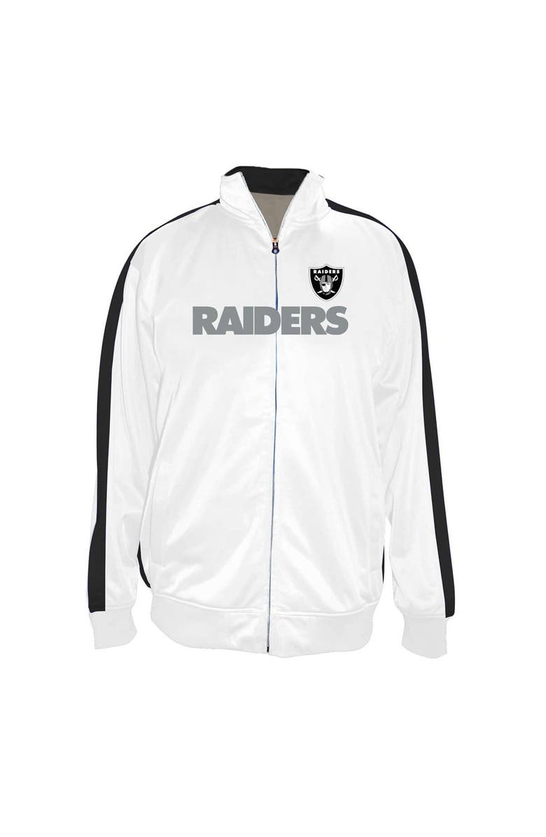 FANATICS Men's Fanatics White Las Vegas Raiders Big & Tall Tricot Full-Zip Track Jacket, Main, color, White