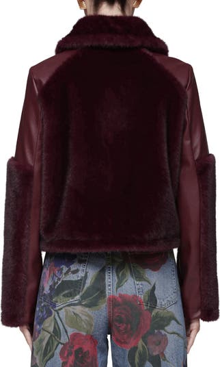 Colorblock Plaid Double Breasted Coat